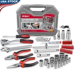 All-in-one Tool Set Car Motorcycle Rv Repair W/ Ratcheting Wrench & Sockets New. Fixed Price $36.74.
