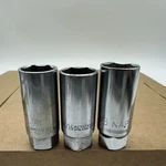 Lot Of - 13/16" Pt Deep Sparkplug Sockets All Made In Usa Napa Action Etc. Fixed Price $7.95.