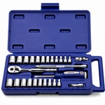 Williams 27PC 1/4" Drive & Ratchet Tool Set Sae/metric Chrome Sockets. Fixed Price $42.99.