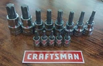 Craftsman 13 Pc 1/4 3/8 1/2 Torx Bit Driver Socket Set T8-T60 New. Fixed Price $37.75.