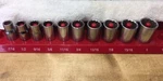 Craftsman 1/2 Drive SOCKETS,12PT Shallow 10PC 7/16"-1" Sae Usa L-509. Fixed Price $28.00.
