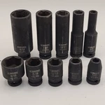 Mac Expert 1/4" Drive 10PC Impact Socket Set 6 Point Sae Deep Shallow Incomplete. Fixed Price $104.81.