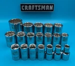 Craftsman Laser Etched/easy Read 19 Pc 1/2" Drive 12 Point Std Sae Socket Set. Fixed Price $79.99.