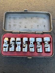 Craftsman Usa -v- Sae 6PT. Drive 7-PC Swivel Flex Socket Set 3/8"-3/4" Nice. Fixed Price $45.00.