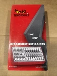 Teng Tools 35PC 1/4 & 3/8 Drive Metric Sae Hex Bit Socket Set W/ Tray TTBS35. Fixed Price $76.97.
