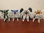 Gundam 1/100 Season Gunpla Set + Action Base Stands. Fixed Price $90.00.