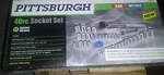 Pittsburgh 40 Piece Socket Set Sae & Metric 3/8 Drive Ratchet Case New Sealed. Fixed Price $8.72.