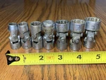 7 Pcs Sk Tools Universal Flex Swivel Sockets, 3/8 Drive, 3/4 Usa S-k. Fixed Price $46.00.