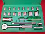 Sk U.s.a. #45037/A 1/4 & 3/8 Drive 18PC Socket Set 6 12 Point Sae. Fixed Price $49.00.
