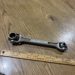 Vintage Craftsman Sae Dog Bone 12 Pt Socket Wrench 7/16" To 7/8" Usa. Fixed Price $27.95.