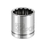 Powerbuilt 1/2 Inch Drive X 32 Mm 12 Point Shallow Socket - 642025. Fixed Price $13.95.