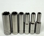 Jobsmart 6 Piece Metric Deep Socket Set 1/4" Drive Point 5MM-12MM. Fixed Price $15.00.