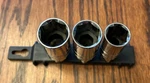 Benchtop Pro 3-PIECE, Sae, 3/8"-DRIVE 6-POINT Spark Plug Socket Set With Holder. Fixed Price $9.99.