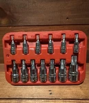 Mac Tools STP12B Metric T8 T60 Star Torx Plus 12PC Socket Set Euc. Fixed Price $139.99.