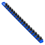 Ernst Mfg. 18" Socket Organizer And 17 Twist Lock Clips - Blue 1/2" 8405. Fixed Price $19.88.