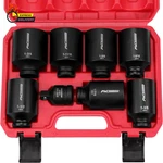 Sae Deep Impact Socket Set 8-PIECE 1/2-INCH Drive Wheel Axle Nut Wrench Large. Fixed Price $67.97.