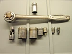 Wizard Western Auto Ratchet & Sockets Lot Of 9 Usa. Fixed Price $22.00.