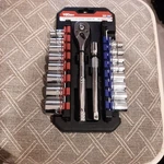 Hyper Tough 20-PIECE 3/8-INCH Drive Ratchet Socket Set Sae & Metric Rail (t). Fixed Price $62.00.