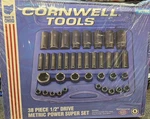 Cornwell TSMI338SS - Piece 1/2" Drive Metric Power Socket Super Set, 6 Point. Fixed Price $999.95.
