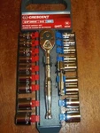 Crescent CSWS7M 3/8" Drive Mechanics Socket Wrench Set, Sae & Metric, (1-PK-2). Fixed Price $18.71.