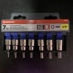 Crescent CBSS1N 3/8 In. Drive Metric 6 Point Hex Bit Socket Set 7 Pc. Fixed Price $14.00.