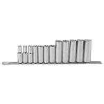 Proto J52205 12PC 3/8IN Drive 6-POINT Metric Deep Socket Set. Fixed Price $98.21.