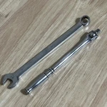 Snap-on 1/4 Drive Flex Head Breaker Bar Usa & 7/16 Wrench OEX-14. Fixed Price $47.49.