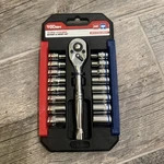 Hyper Tough 1/4 Inch Drive Ratchet & Socket Set, 43232. Fixed Price $19.20.