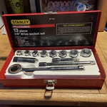 Stanley Professional 13 Piece 3/8 Drive Socket Set 87-732. Fixed Price $32.99.
