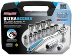Channellock Ultra Access Socket Set 39100 - 16 Piece Unifit, Chrome/nickel. Fixed Price $81.99.
