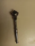 Snap-on TNF72 1/4" Drive Chrome Round Swivel Head Ratchet Used. Fixed Price $110.00.