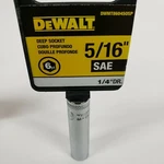 Dewalt Stanley DWMT86045OSP Socket Deep 1/4DR 6PT 5/16INCH New. Fixed Price $5.80.