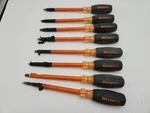 *read* Lot Of 8 Westward 1000V Insulated Flat Head Screwdrivers 11.75"L. Fixed Price $34.99.
