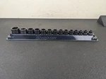 #BO051 Snap-on 3/8" Metric Piece Impact Socket Set 6-POINTS 214IMFMYA Usa. Fixed Price $219.95.
