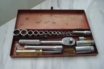 Vintage Indestro 12/6 Point & Drive Classic 20 Pc. Sae Socket Set W/case. Fixed Price $64.95.
