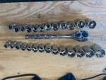 Kobalt 1/2IN Ratchet Mechanics Tool Socket Set Sae And Metric. Fixed Price $60.00.