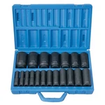 Grey Pneumatic 1319D 1/2" Drive Deep Well Sae Impact Socket Set. Fixed Price $194.12.