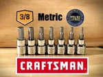 Craftsman Evolv 7 Pc. Metric Mm Hex Bit 3/8" Drive Socket Set. Fixed Price $20.73.