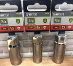 3- 3/8 Drive Spark Plug Sockets 2- 3/4 & 1- 5/8 , Master Mechanic Free Us Ship. Fixed Price $12.99.