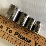 Vintage Craftsman 4PC 3/8 Drive 6 Point Socket Set Usa 1/4 To 3/4 Easy Read. Fixed Price $8.24.