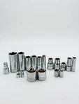 Vintage 18 Piece Pittsburg Chrome Socket Mix Set 3/8 Drive 3/16-7/8 Taiwan H2. Fixed Price $37.99.