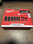 Milwaukee 49-66-5125 1/2" Drive Point Shockwave Lineman's 10 Pc. Fixed Price $179.99.