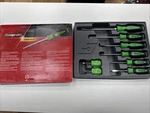 Snap On Green Instinct Soft Grip Screwdriver Set SGDX80BG. Fixed Price $169.99.
