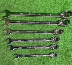 Snap-on Ratcheting Combination Wrench Set Sae 1/4-9/16 6PC Usa Made Tool. Fixed Price $294.99.