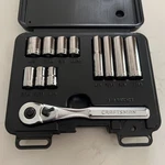 Vtg Craftsman Sae 12 Piece 1/4" Drive Socket Set #934745 Usa Made - New Open Box. Fixed Price $37.00.
