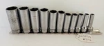 Snap On Tools 211SFSY 11PC 3/8 Dr. Deep Well 6PT Socket Set 1/4"-7/8" #371. Fixed Price $119.99.