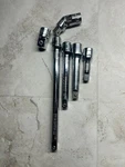 Kobalt 3/8 Drive Extension Bar Set W/ Swivel & Adapter Lot Chrome Steel. Fixed Price $19.99.