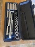Craftsman 1/2" Drive Sae 21 Pc Set - Deep & Shallow Sockets. Excellent.. Fixed Price $90.00.