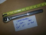Vintage Craftsman 1/2 Drive Quick Release Ratchet Pat 3208318 - 1967 Usa. Fixed Price $26.00.