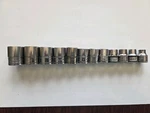 Snap On Tools 212FSMY Piece 3/8" Drive 6 Point Metric Shallow Socket Set. Fixed Price $112.50.